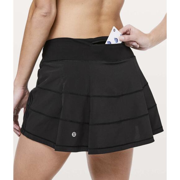 lululemon athletica Dresses & Skirts - Lululemon Pace Rival Skirt Skort Black Size 6